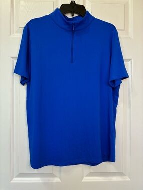 IBkul Top Womens XL Blue UPF 50+ Cool Feel Quick dry 1/4 Zip Summer Golf Comfort